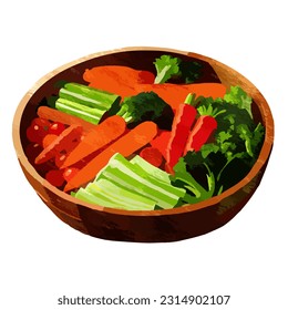 vegetable bucket, fresh vegetables, vegetables, carrots, bell peppers, broccoli, zucchini, spinach, tomatoes, cucumbers, kale