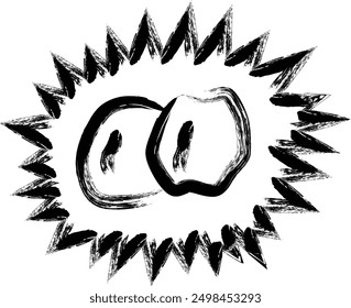 Vegetable calligraphy single item icon Chestnut chestnut