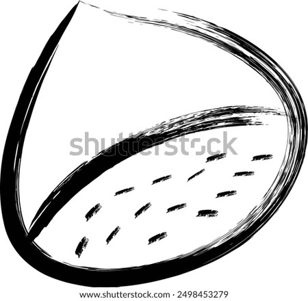Vegetable calligraphy single item icon chestnut
