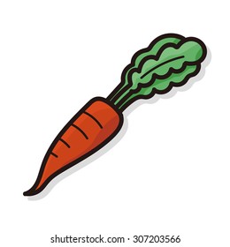 vegetable Carrot color doodle