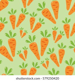 Vegetable carrot decorative seamless pattern background