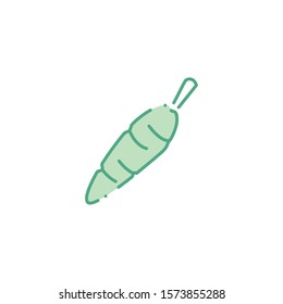 vegetable carrot fill style icon vector illustration design