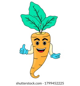 vegetable carrot with happy face