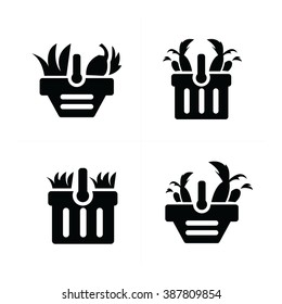 Vegetable and cart Icon Set