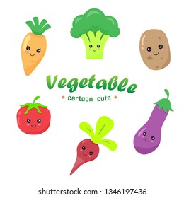 Vegetable cartoon cute vector design.