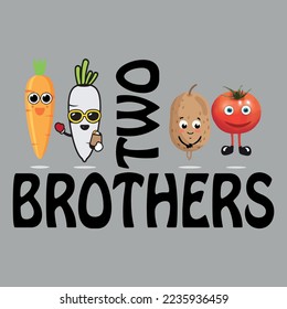 Vegetable Cartoon illustration Design template