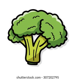 vegetable Cauliflower color doodle