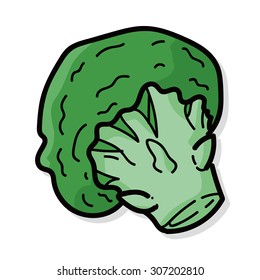 vegetable Cauliflower color doodle