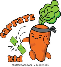 Vegetable character funny kids graphic t shirt design