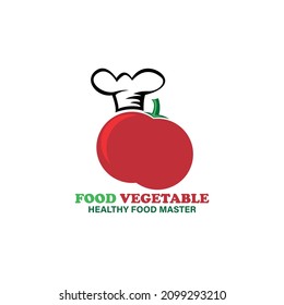 vegetable chef design illustration vector. vegetable chef design logo restaurant