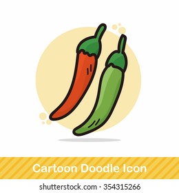 vegetable Chili color doodle