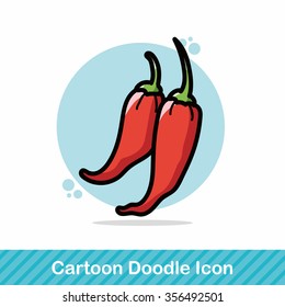 vegetable Chili color doodle