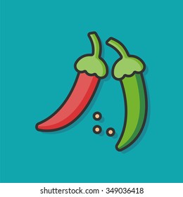 vegetable chili vector icon