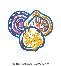 vegetable chips snack food doodle icon sketch vector. vegetable chips snack food sign. isolated symbol illustration