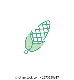 vegetable cob fill style icon vector illustration design