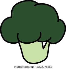 Vegetable color single item icon Broccoli