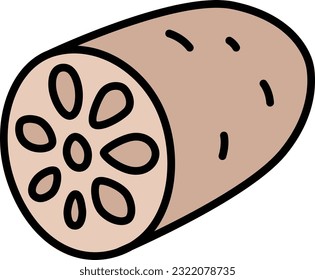 Rotus-Root-Symbol für pflanzliche Farbe