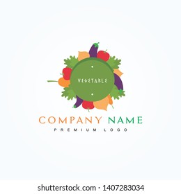 Vegetable Company Logo in a Circle
