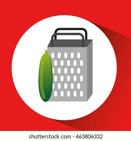 vegetable with cooking pot icon, vector illustration