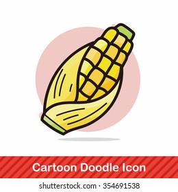 vegetable Corn color doodle