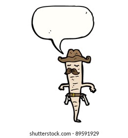 vaquero vegetal con burbuja de habla