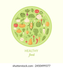  Vegetable cute hand drawn doodles. Web banner, sticker, label, vegetable advertisement