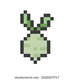 Vegetal Cute Retro Pixel Art