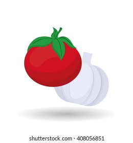 Vegetable design over white background, vector illustration