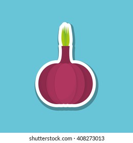 Vegetable design over white background, vector illustration