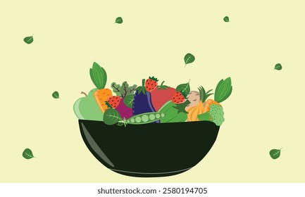 Vegetable dish, fruit dish, berry dish, healthy food, proper nutrition, fruits, vegetables, berries