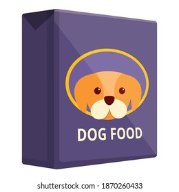 Vegetable dog food icon. Cartoon of vegetable dog food vector icon for web design isolated on white background