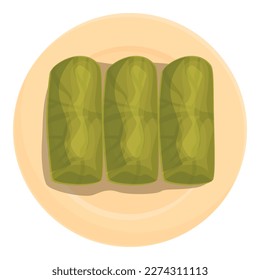 Vegetable dolma icon cartoon vector. Food cuisine. Meal dish