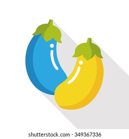 vegetable eggplant flat icon