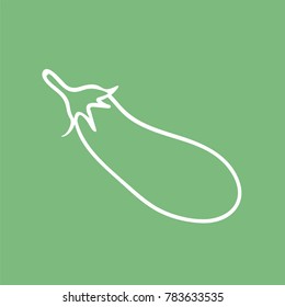 vegetable eggplant on a green background
