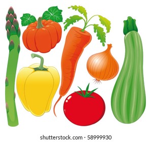 Familia vegetal. Ilustración vectorial, objetos aislados.