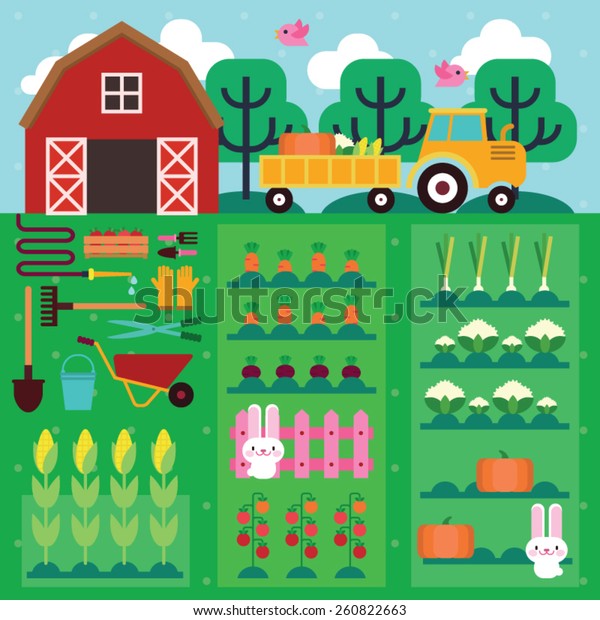 野菜畑 のベクター画像素材 ロイヤリティフリー