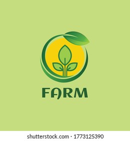 vegetable farm logo circle design