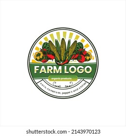 vegetable farm logo concept design