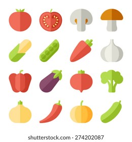 vegetable flat icons