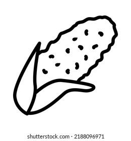 Vegetable flat line icon. Salad ingredient, organic nutrition. Outline sign for mobile concept and web design, store.