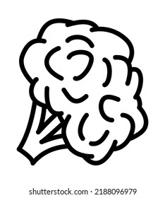 Vegetable flat line icon. Salad ingredient, organic nutrition. Outline sign for mobile concept and web design, store.