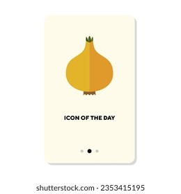 Vegetable flat vector icon. Onion isolated sign. Ingredient, fresh food, cooking concept. Vector illustration symbol elements for web design
