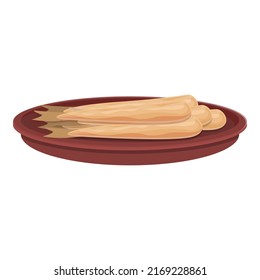Vegetable food icon cartoon vector. Spain cuisine. Dish restaurant