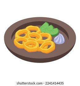Vegetable food icon isometric vector. Spanish cuisine. Paella dish
