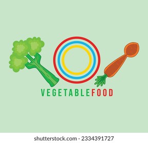 vegetable food logo. healthy vegetable food logo.