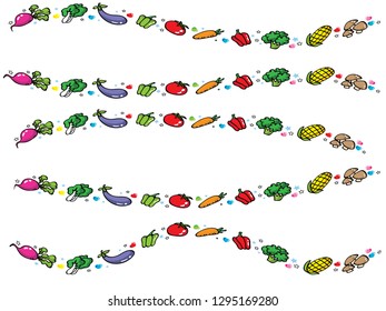 Vegetable frame design background