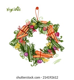 Vegetable frame, sketch for your design