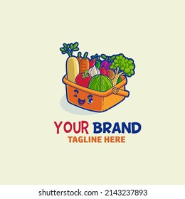 vegetable fresh bags mascot cartoon character