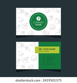 Vegetable and fruit business card template design