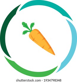 vegetable or fruit food, carrot. white background vector image